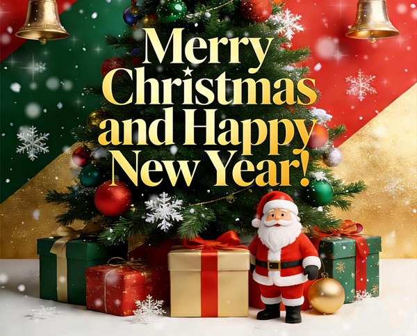 ホリデーのご挨拶: メリークリスマス、そして新年明けましておめでとうございます!